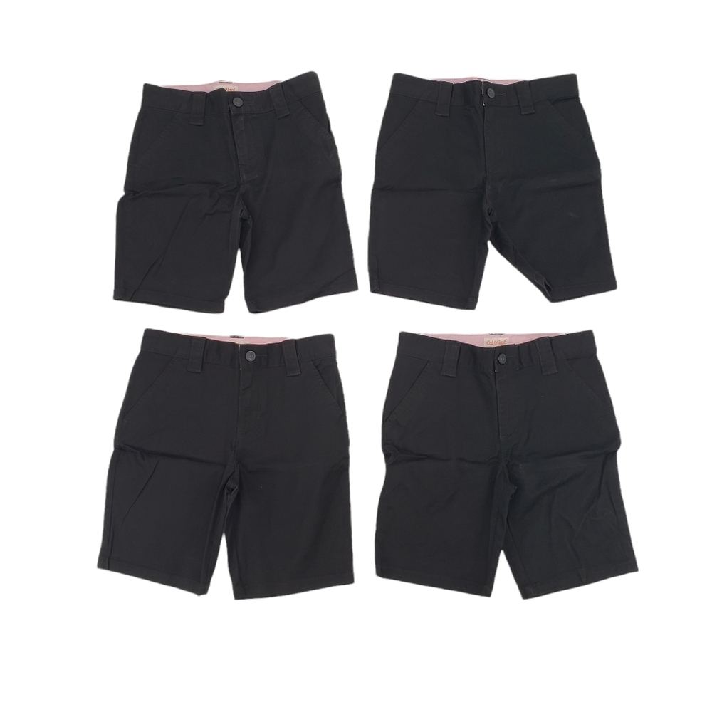 NWT Cat & Jack Girls School Uniform Shorts Size 6 Four Pack Ebony